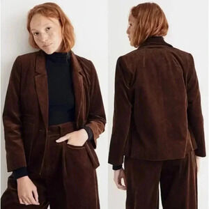 Madewell Brown Corduroy Blazer
